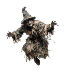 Fototapeta premium PNG Grotesque zombie costume witch halloween.