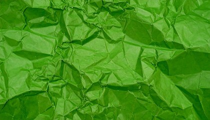 Crinkled green paper texture