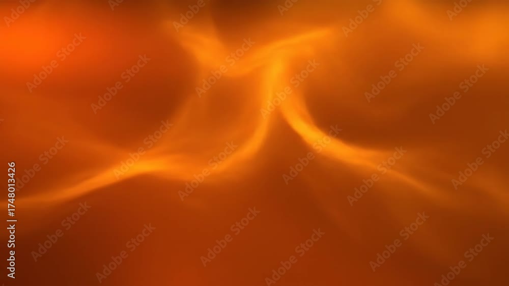 Wall mural seamlessly looping video of a pulsating abstract heat haze shimmering with subtle orange and amber d