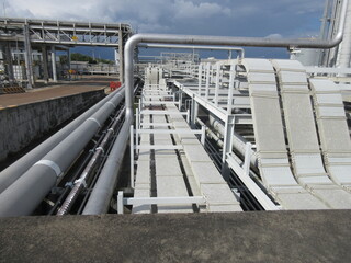 Cable trays in the chemical plant