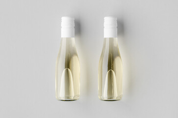 Small white wine bottle mockup. Burgundy, alsace, rhone shape.