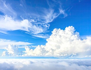 High-altitude view of a vast, cloud-filled sky