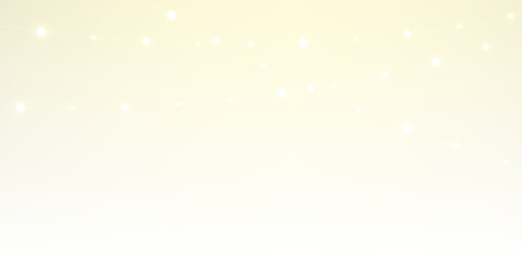 Luminous golden string lights PNG overlay, warm illumination on a transparent photo background for festive designs.