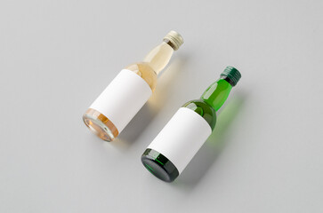 Miniature spirits, liquor bottle mockup