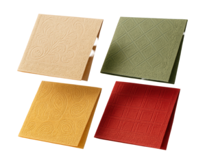 Eco-friendly decorative napkins crafted from recycled materials, perfect for sustainable