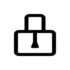 Illustration of a black nail polish bottle with a square cap and applicator brush on a white background