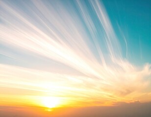Sunset clouds streaking across a vibrant sky