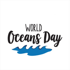 Modern World Oceans Day Brush Script,
World Oceans Day Artistic Text Design,
Stylish World Oceans Day Typography LogoOcean ,Conservation Quote World Oceans Day,
