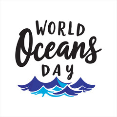 Modern World Oceans Day Brush Script,
World Oceans Day Artistic Text Design,
Stylish World Oceans Day Typography LogoOcean ,Conservation Quote World Oceans Day,