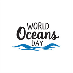 Elegant World Oceans Day Text Art,
Creative World Oceans Day Hand Lettering,
World Oceans Day Calligraphy with Blue Waves,
Modern World Oceans Day Brush Script,
