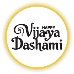 Minimalist Happy Vijaya Dashami Celebration Design,
Handwritten Happy Vijaya Dashami with Lotus Flower,
Floral Style Vijaya Dashami Typography Vector
