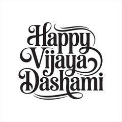 Minimalist Happy Vijaya Dashami Celebration Design,
Handwritten Happy Vijaya Dashami with Lotus Flower,
Floral Style Vijaya Dashami Typography Vector
