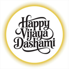 Minimalist Happy Vijaya Dashami Celebration Design,
Handwritten Happy Vijaya Dashami with Lotus Flower,
Floral Style Vijaya Dashami Typography Vector

