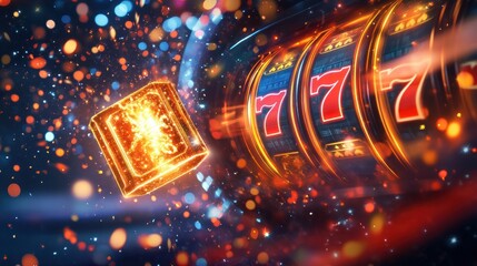 Casino slot machine with lucky sevens