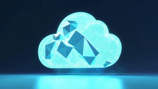 Cloud computing data storage network technology blue