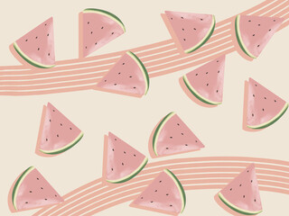 seamless pattern with watermelon
