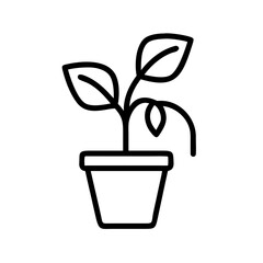 Office Plant Pot Icon