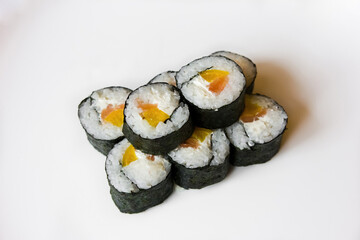 Stack of Mango Maki Sushi Rolls