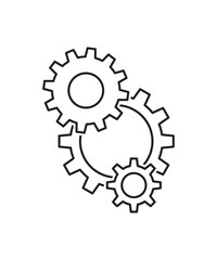 gear icon, vector best line icon.