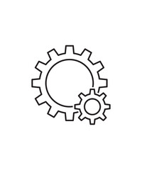 gear icon, vector best line icon.
