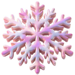 christmas decoration. Snowflake with intricate patterns and soft colors.