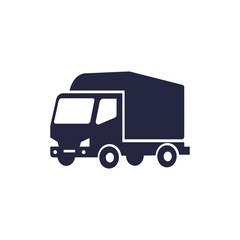 Flat Design Cargo Vehicle Icon