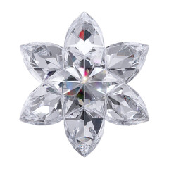 christmas decoration. A sparkling crystal flower with intricate facets.