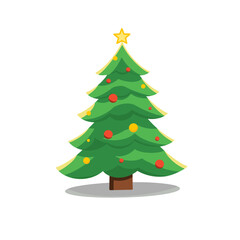 christmas tree vector illustration