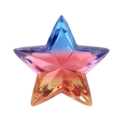 christmas decoration. Colorful star-shaped object with vibrant hues.