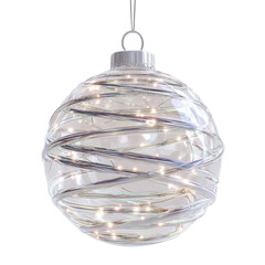 christmas decoration. Decorative hanging light ornament with a spiral design.