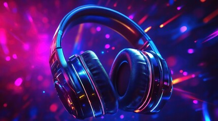 Stylish headphones with a futuristic design