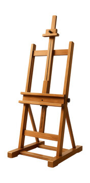 A robust H-frame easel with a stable base, perfect for displaying canvases in any room.