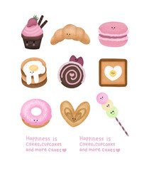 Cute Bakery Sweets Sticker Set
