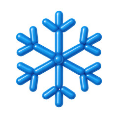 Fototapeta premium PNG Blue balloon snowflake illustration.