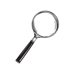 Hand drawn sketch style Magnifying Glass. Vintage retro investigation and detective symbol. Vector illustration isolated on white background. © Sketch Master