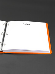 Open Policy Binder with Scales Icon