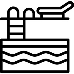 Above Gorund Pool Icon Vector Element