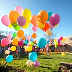 풍선, 데코, 변색, 분홍, 기념일, 해피,