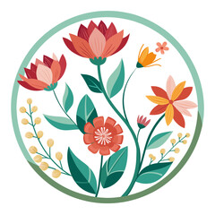 Elegant Floral Pattern Vector , Seamless Flower Background Design