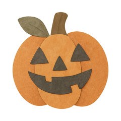 PNG Crafted paper pumpkin illustration.