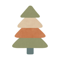 PNG Minimalist geometric Christmas tree