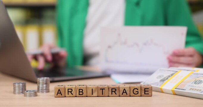 Exploring the art of arbitrage in financial strategies amid a bustling workspace with real money and inspiration
