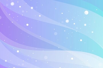 A soft winter gradient of blue and violet tones with floating snow particle, calm, purity and serenity in minimalist digital dreamscape