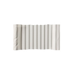 Rectangular white and gray striped textile; simple and modern home furnishing.