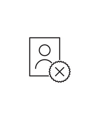 no profile icon, vector best line icon.
