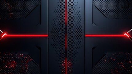 Abstract technological background with red lines and patterns