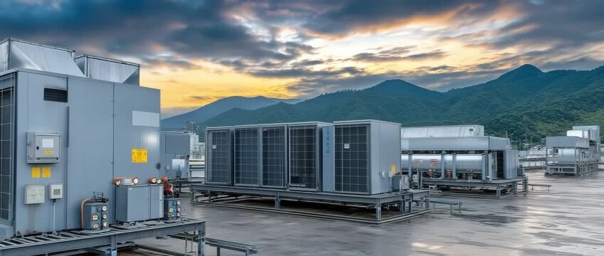 Rooftop industrial ventilation and air conditioning systems
