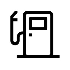 Illustration of a gas station pump, symbolizing fuel, energy, and transportation in a minimalist and modern design