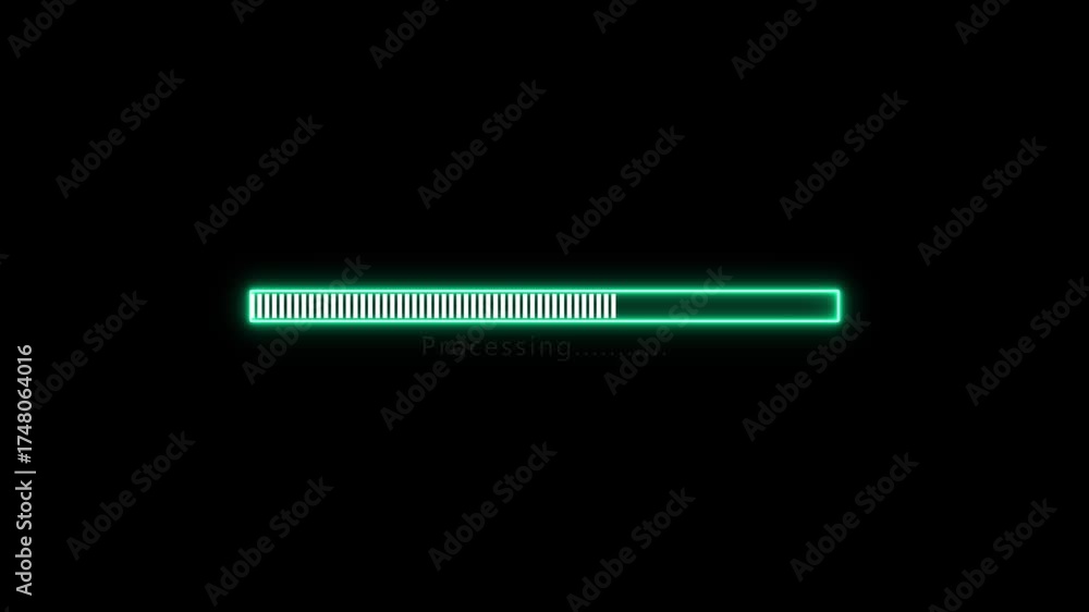 Wall mural loading icon animation. loading bar downloading bar loading screen pixelated progress animation load