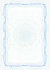 Elegant Security Guilloche Background for Certificates and Diplomas